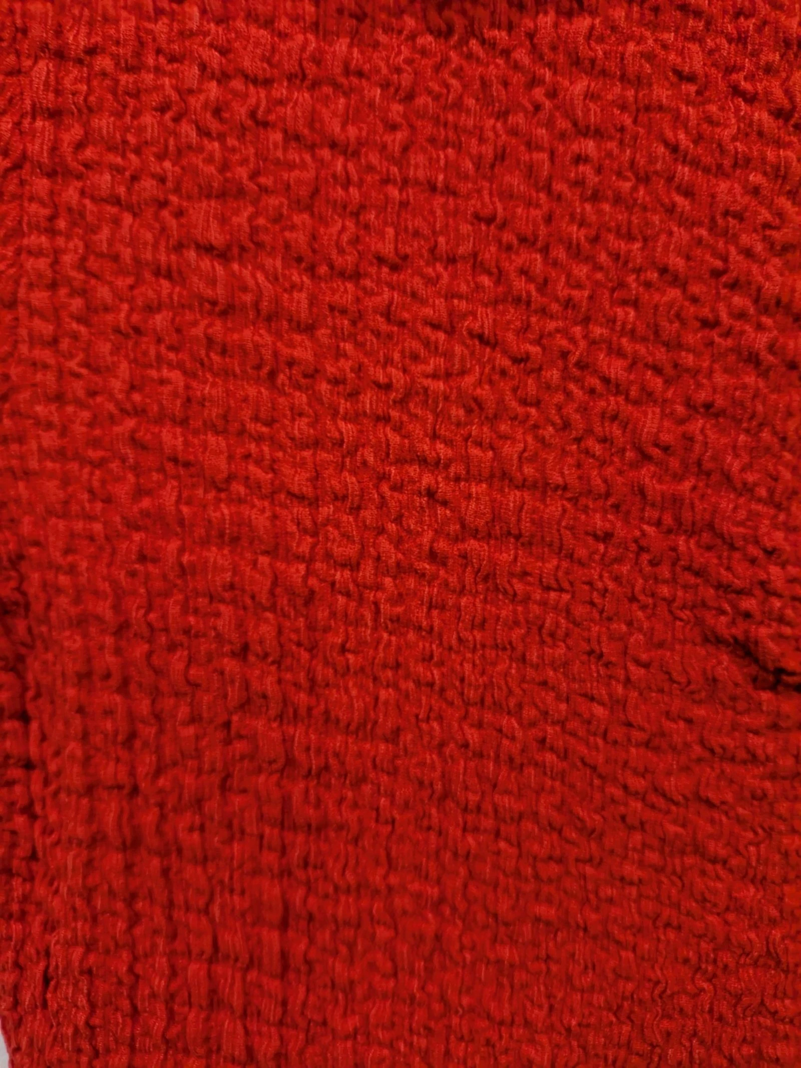 Red textured knit mini dress with polo neck and zipper - Y2K style size M by Mango – photo 4